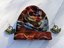 Load image into Gallery viewer, Adult Thick Cotton Geode Beanie in Earthy Rainbow
