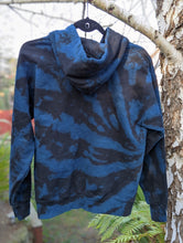 Load image into Gallery viewer, Adult Unisex Small Reverse Zip Up Hoodie in Midnight Blue
