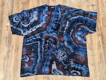 Load image into Gallery viewer, Men&#39;s 2XL Reverse Geode T-Shirt in Dark Blues &amp; Gray
