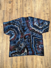 Load image into Gallery viewer, Men&#39;s 2XL Reverse Geode T-Shirt in Dark Blues &amp; Gray
