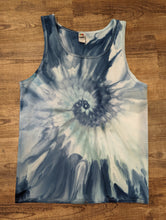 Load image into Gallery viewer, Men&#39;s Medium Colander Spiral Tank Top in Blues and Gray
