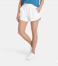 Load image into Gallery viewer, Women&#39;s XXL Mid-Rise French Terry Shorts in Raven &amp; Bubblegum
