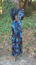 Load and play video in Gallery viewer, Custom Reverse Geode Surplice Maxi Dress for Jennifer
