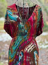 Load image into Gallery viewer, Custom Reverse Geode Surplice Maxi Dress for Angela
