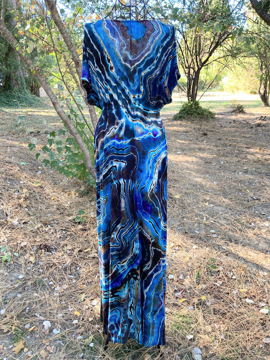 Custom Reverse Geode Surplice Maxi Dress for Jennifer