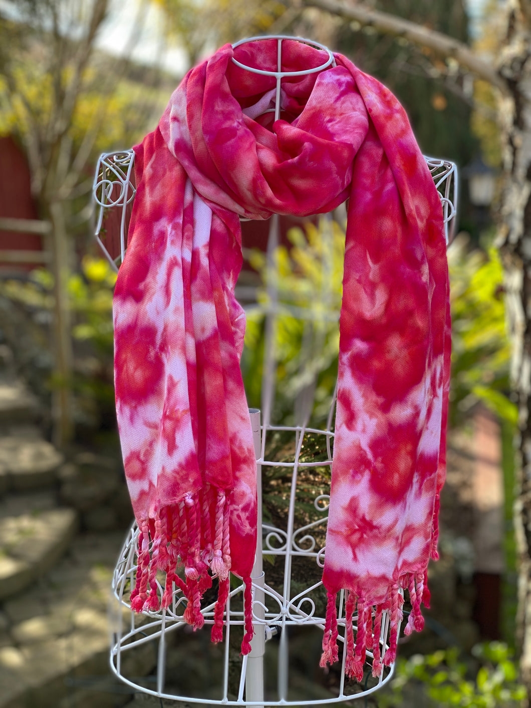 Laurel Blossom Pink Scarf