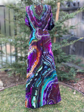 Load image into Gallery viewer, Custom Reverse Geode Surplice Maxi Dress for Nima
