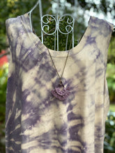 Load image into Gallery viewer, Lavender on Blonde Tortoise Shell Diamond with Fluorite and Citrine Stone Accent Necklace
