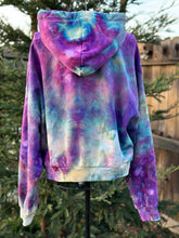 Load image into Gallery viewer, Women’s Small Cropped Heart Hoodie in ‘Strawberry Skies’
