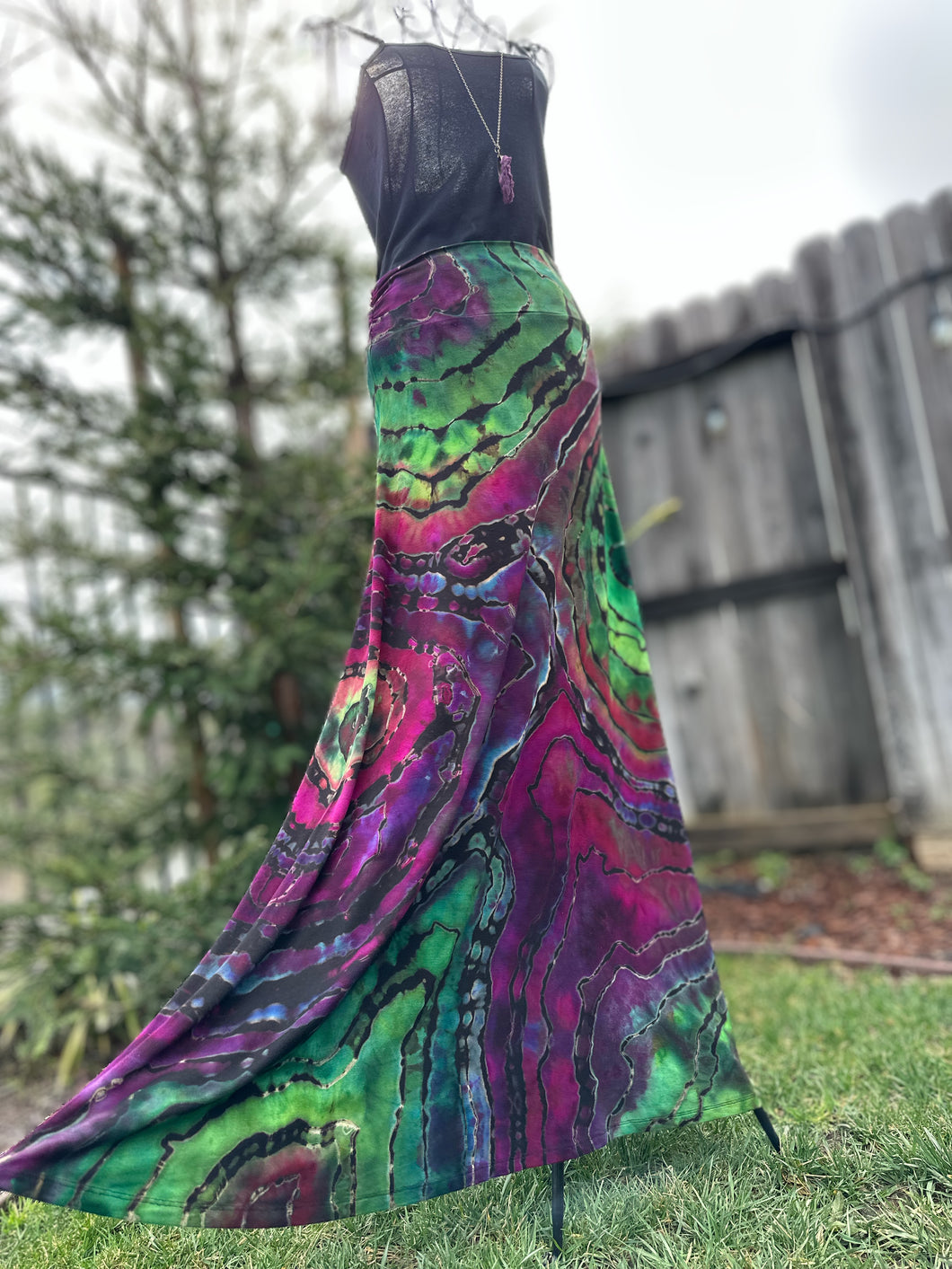 Custom Reverse Geode Maxi Skirt for Amy Sunshine